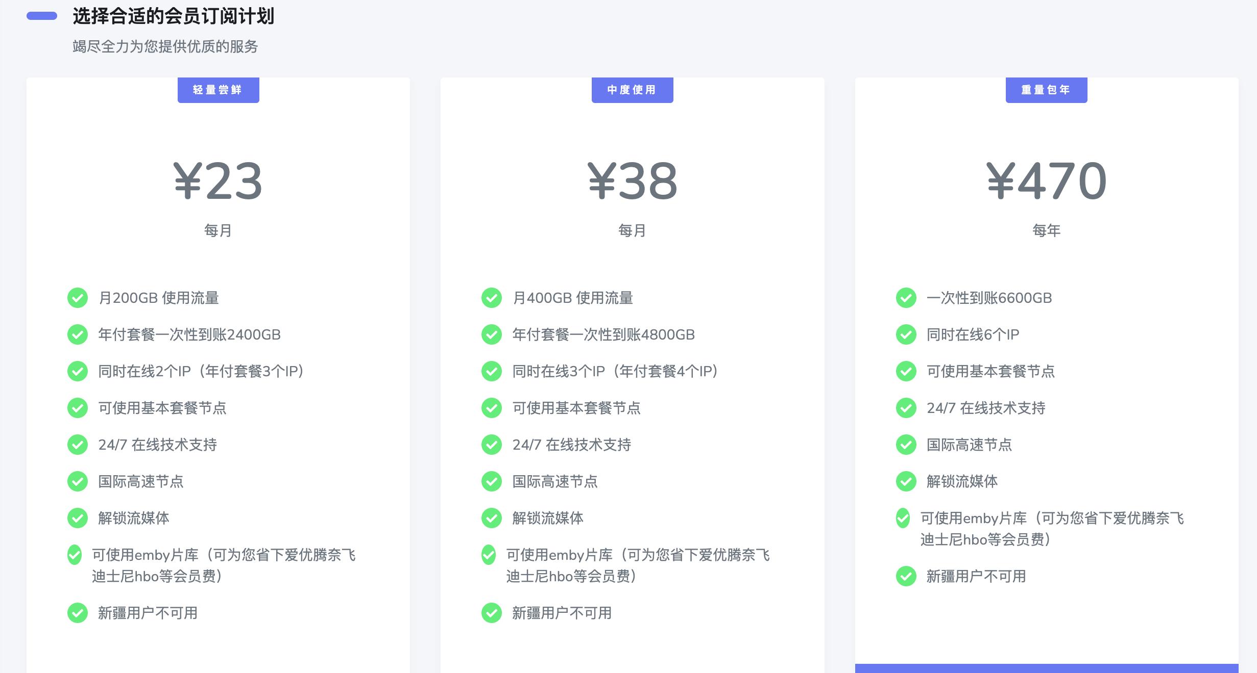 机场推荐：月付23元起，IPLC专线年付套餐与流量方案介绍